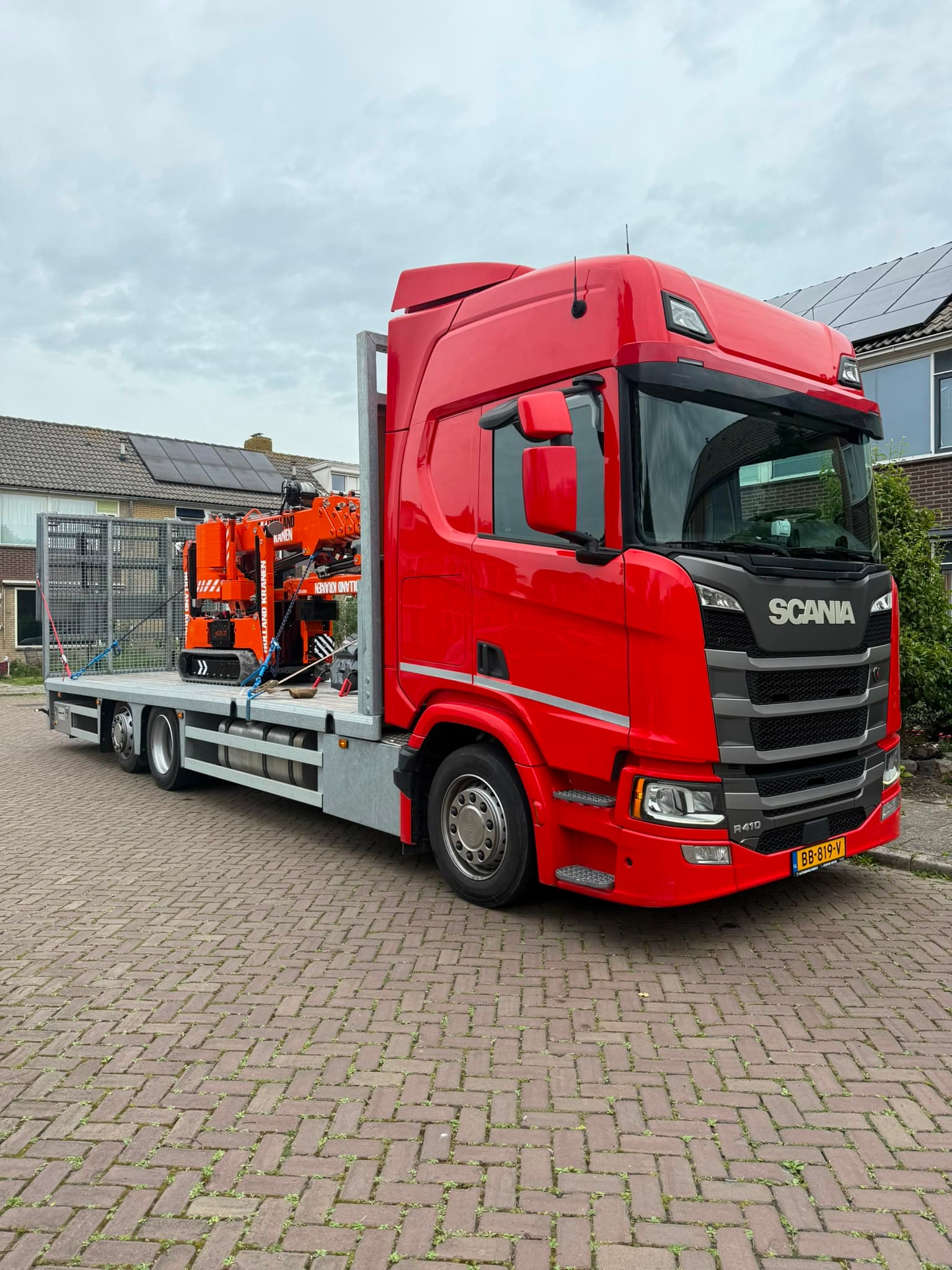 Scania R410 machinetransport vrachtwagen